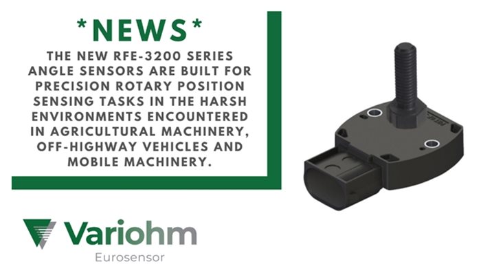 New Novotechnik RFE-3200 angle sensor perfectly suits mobile machinery and off-highway position measurement