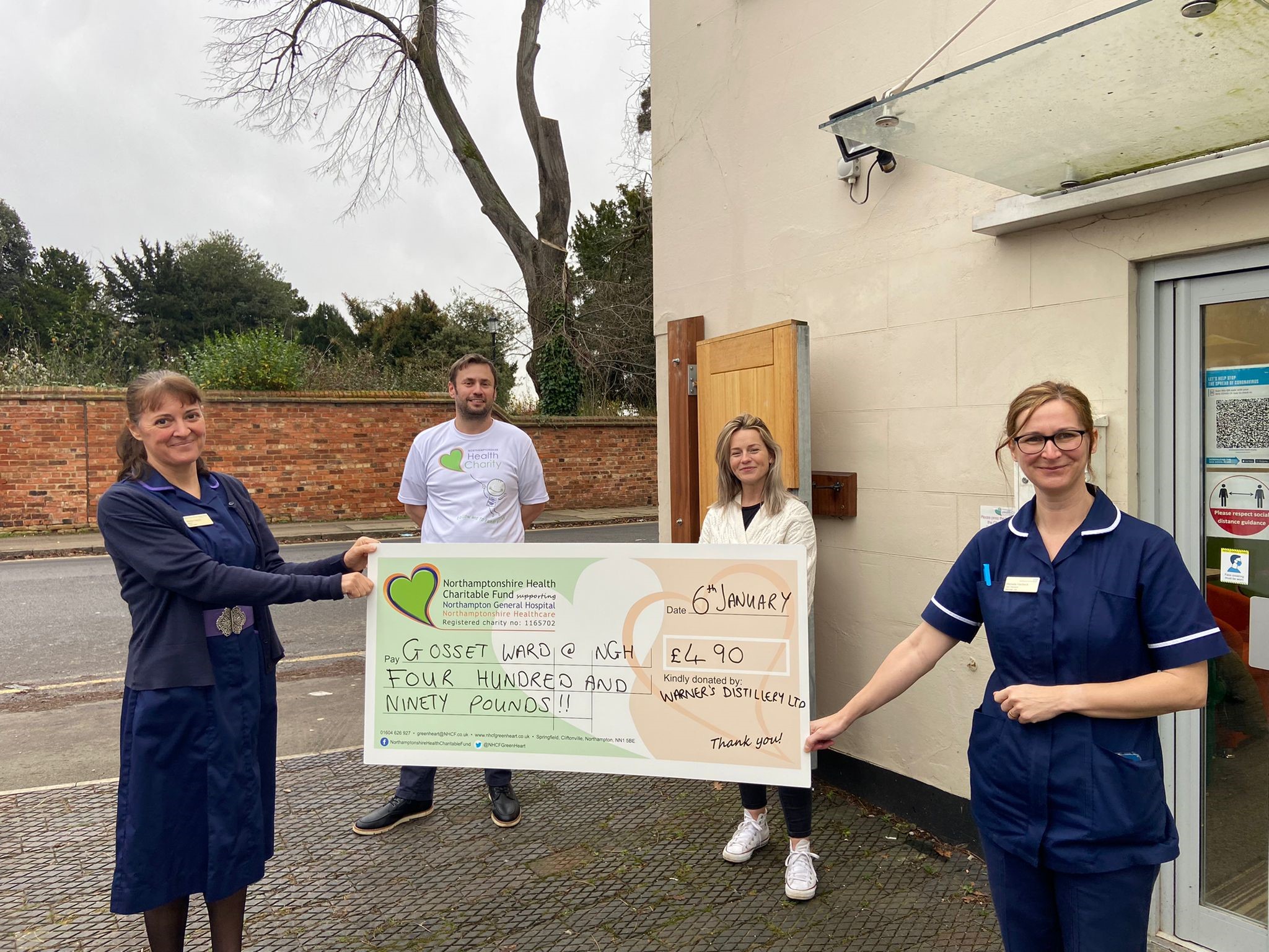 Staff at Warner’s Distillery support special care baby unit at NGH