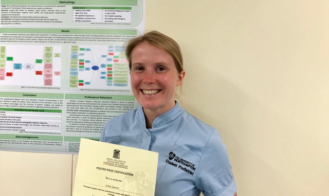 Podiatry student strides to victory as first national prize winner
