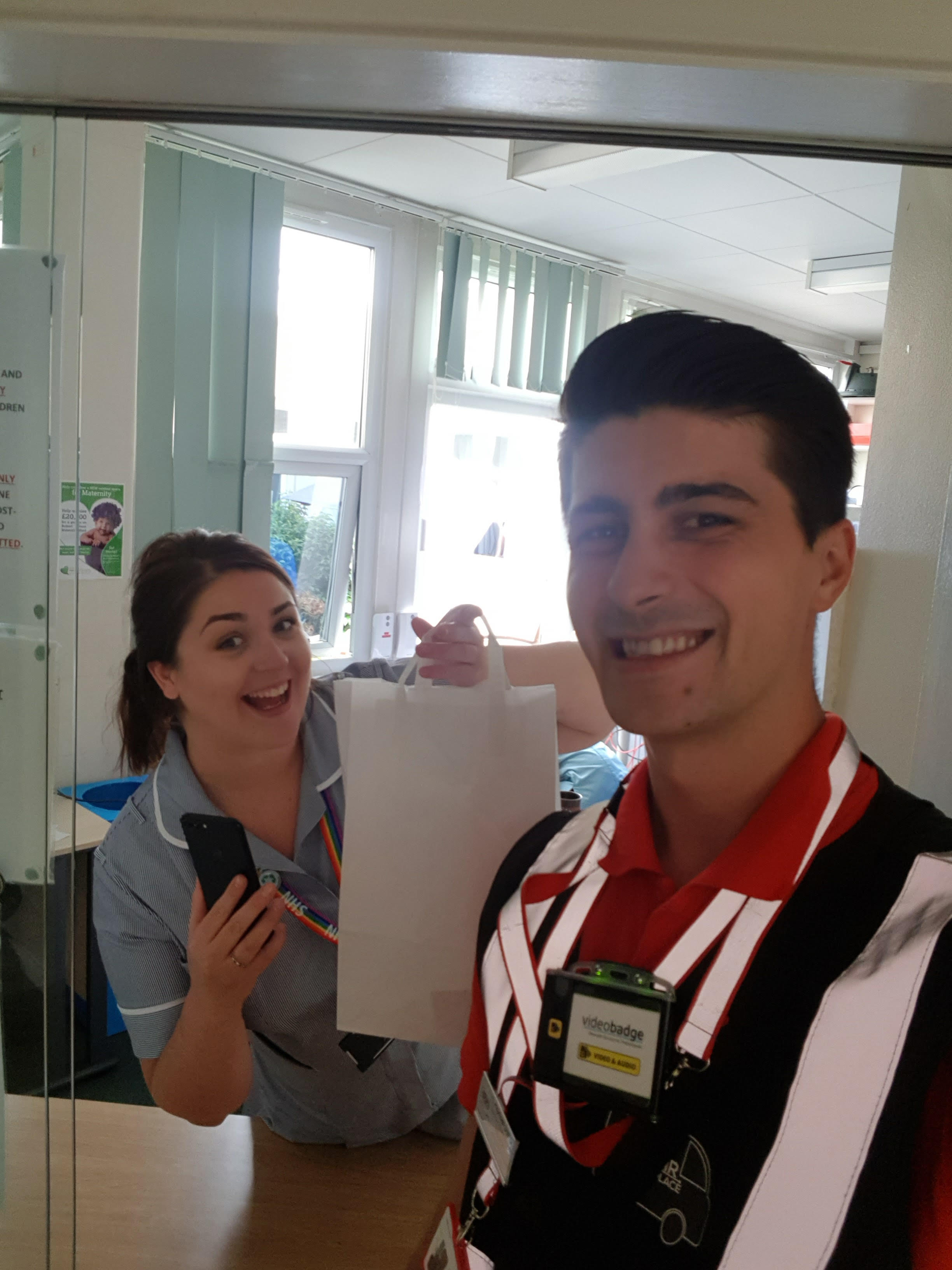 Fixing a phone whilst a baby is delivered