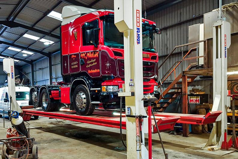 Scottish Haulier relies on Stertil Koni Lifting Equipment
